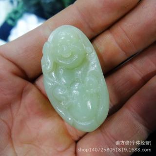 河南南阳厂家批发正品天然和田玉弥勒佛吊坠可出证书保证质量量大从优